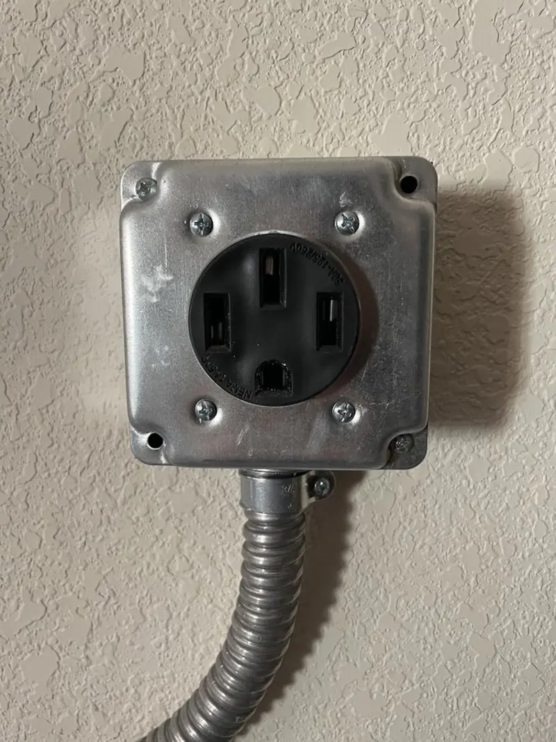NEMA 14-50 outlet installed for Electrical Panel Upgrade in River Oaks
